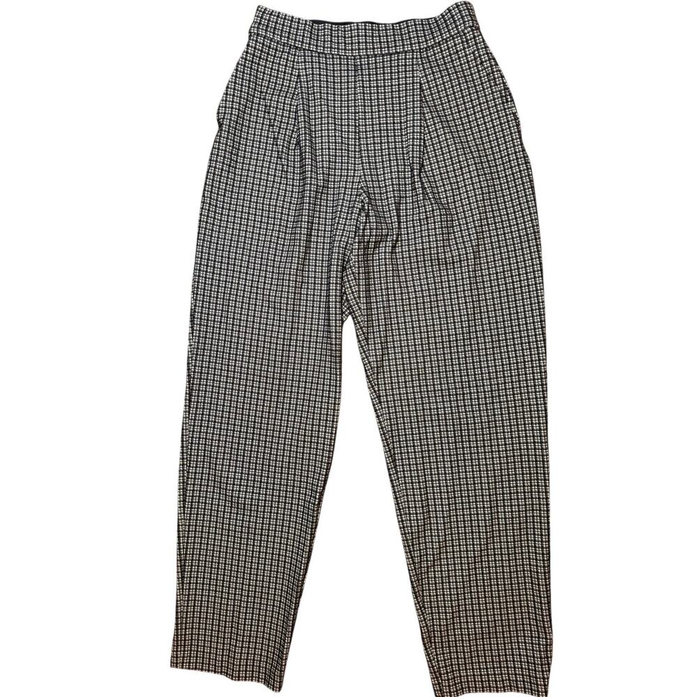 Spanx Houndstooth Ponte Pants Size M Perfect Pant Ankle Leggings Black White